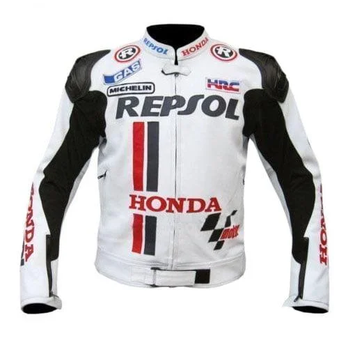 Honda Repsol White Leather Jacket 2011