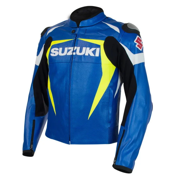 Suzuki Armoured Motorbike Leather Jacket - Image 2