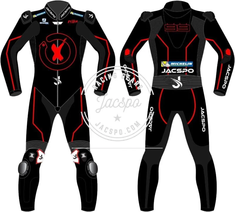 Jorge Lorenzo Honda Black Motorbike Racing Suit 2018 - Image 3