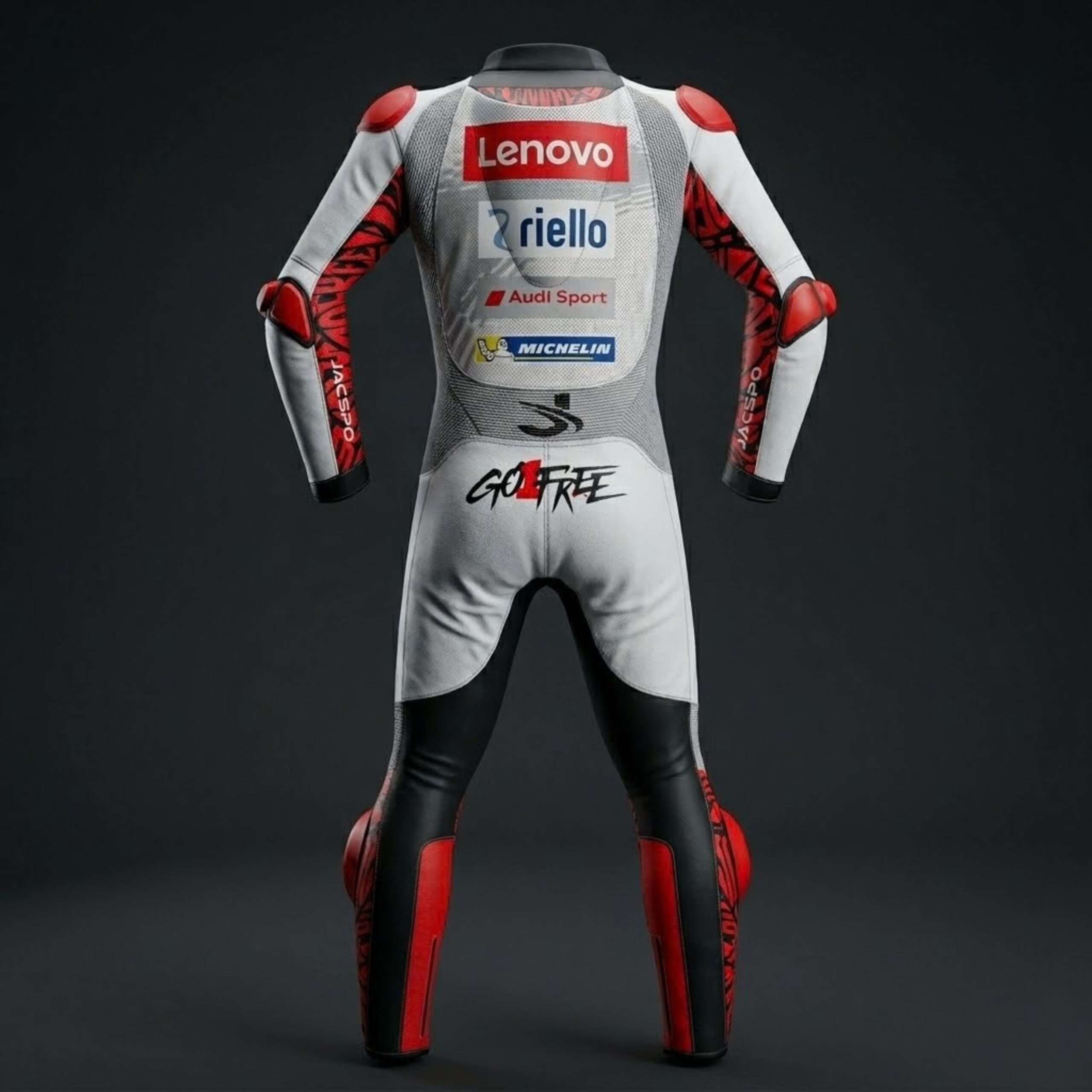 Francesco Bagnaia White Biker Suit Winter Test 2024 - Image 2