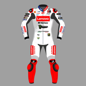 Francesco Bagnaia White Biker Suit Winter Test 2024