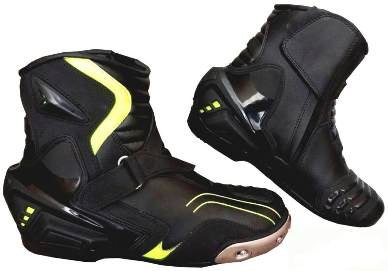 Real Leather Motorcycle Racing Boots - Sports Shoes - Image 5