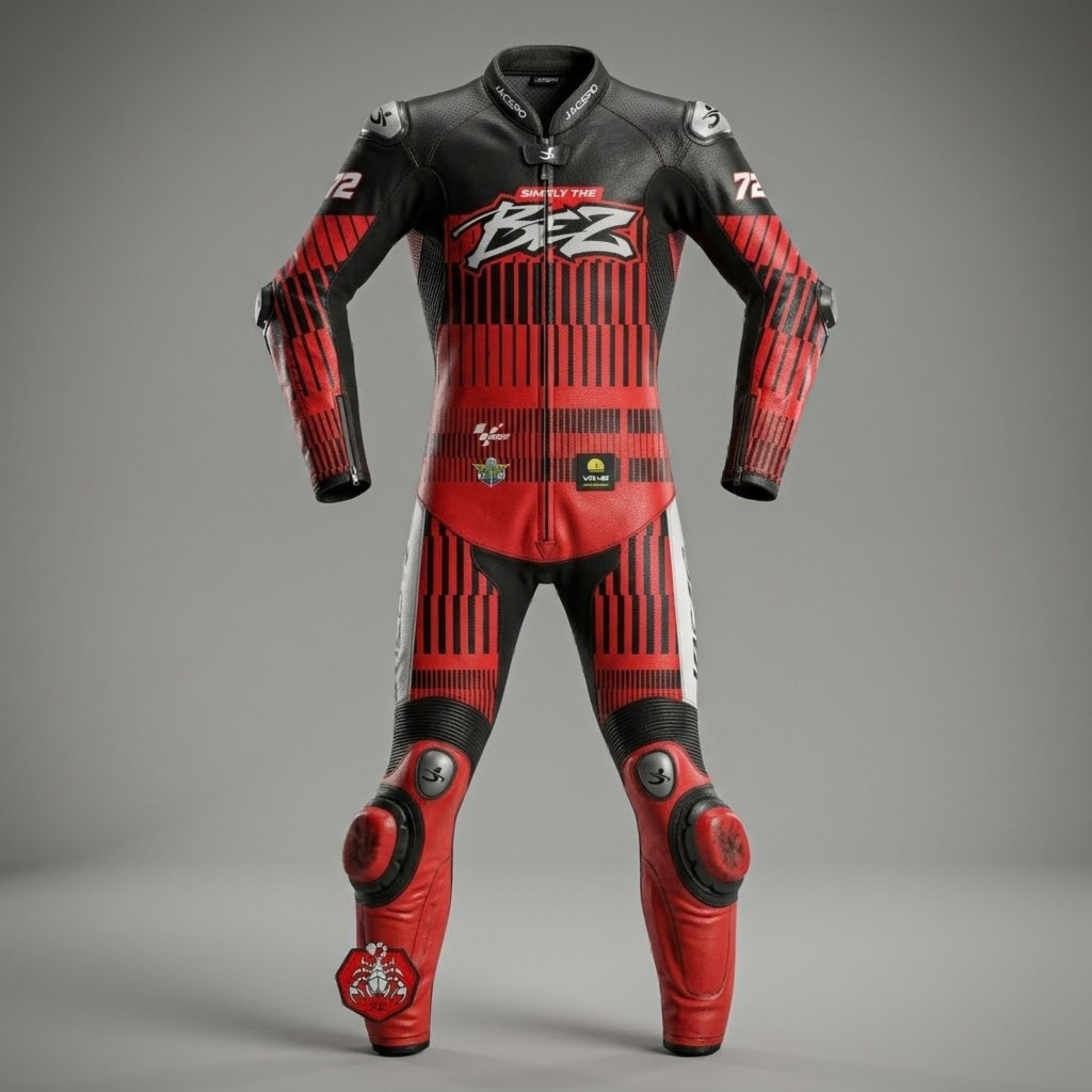 Marco Bezzecchi Red Racing Suit 2024 Winter Test