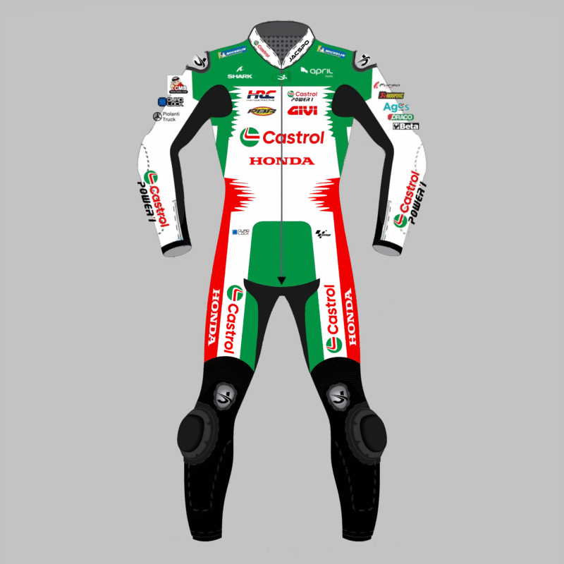 Johann Zarco 2025 Castrol Honda MotoGP Racing Leather Suit